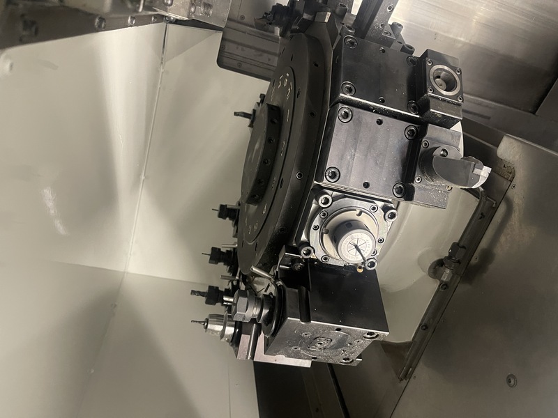 Okuma #LT-2000EX, dual turret lathe, OSP-P300LA Control, 6" chuck, 52mm bar, 8.27" turning diameter, 5.12" - Image 9