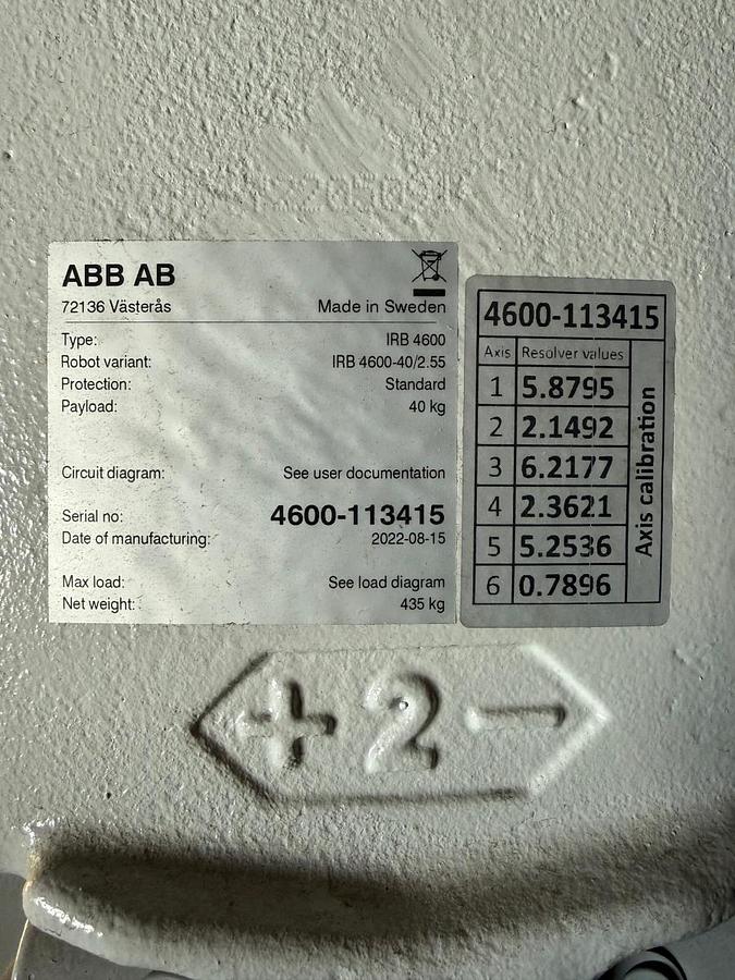 ABB, IRB-4600-40/2.55, 6-Axis Articulated Robot, 40 kg payload, 100" reach, IRC5 controller, 480 Volt, 2022 - Image 4