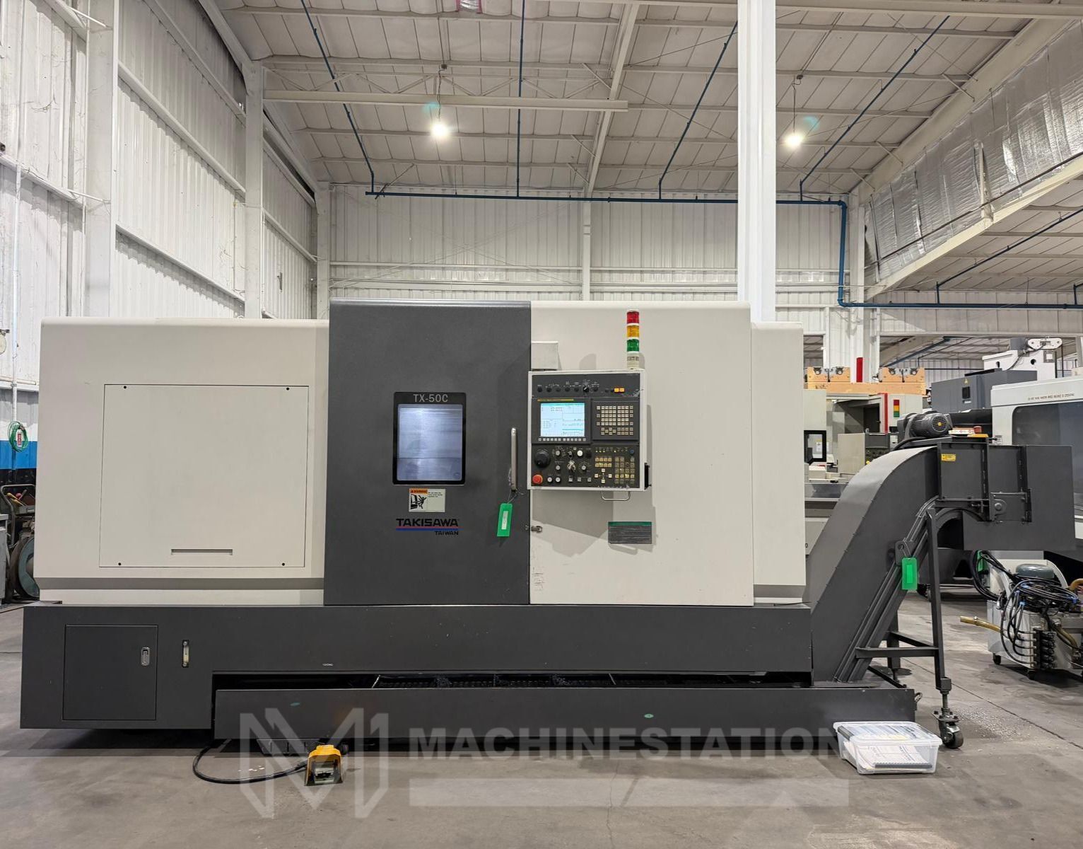 Takisawa #TX-50C, CNC lathe, 12" chuck, 3-jaw, 5" bore, 21.7" dia., 27.6" lgth, 10 turret, 2000 RPM, 35 HP - Image 1