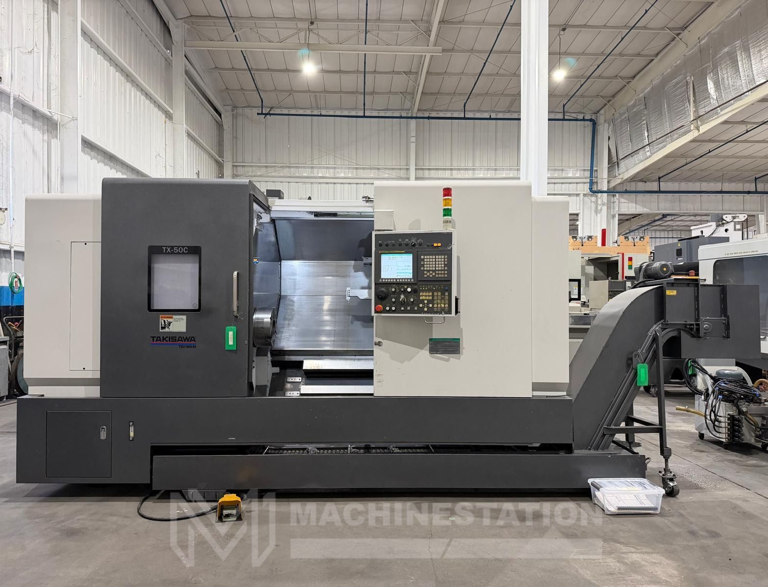 Takisawa #TX-50C, CNC lathe, 12" chuck, 3-jaw, 5" bore, 21.7" dia., 27.6" lgth, 10 turret, 2000 RPM, 35 HP - Image 2