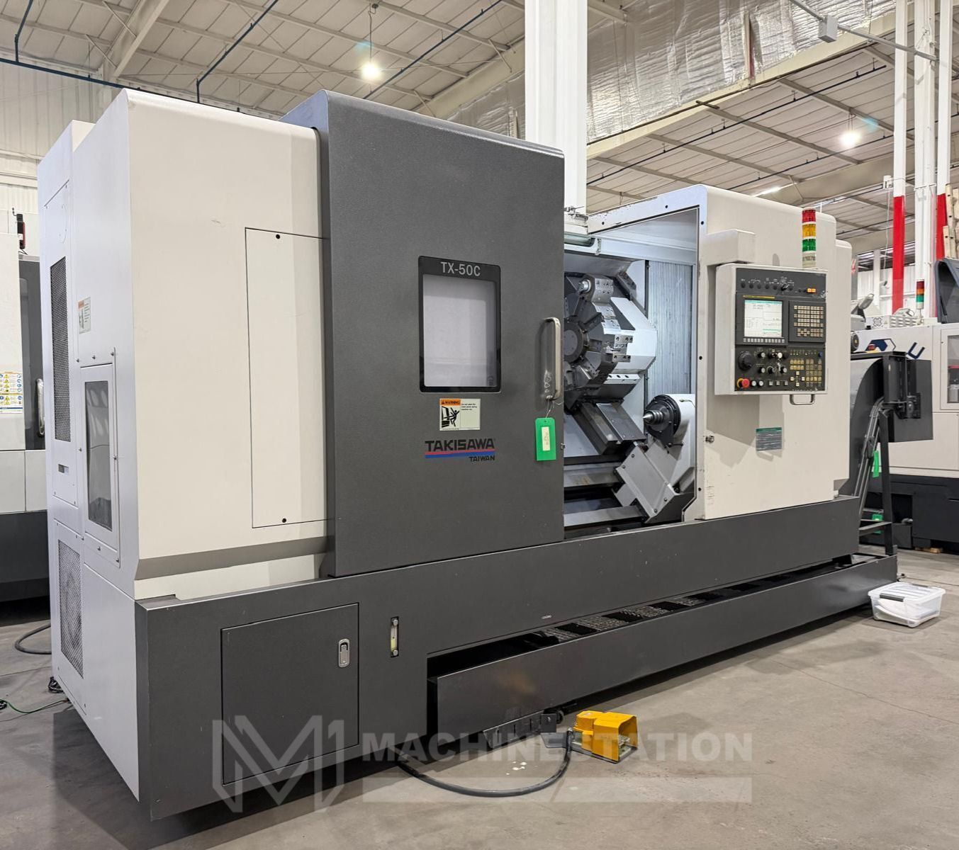 Takisawa #TX-50C, CNC lathe, 12" chuck, 3-jaw, 5" bore, 21.7" dia., 27.6" lgth, 10 turret, 2000 RPM, 35 HP - Image 3