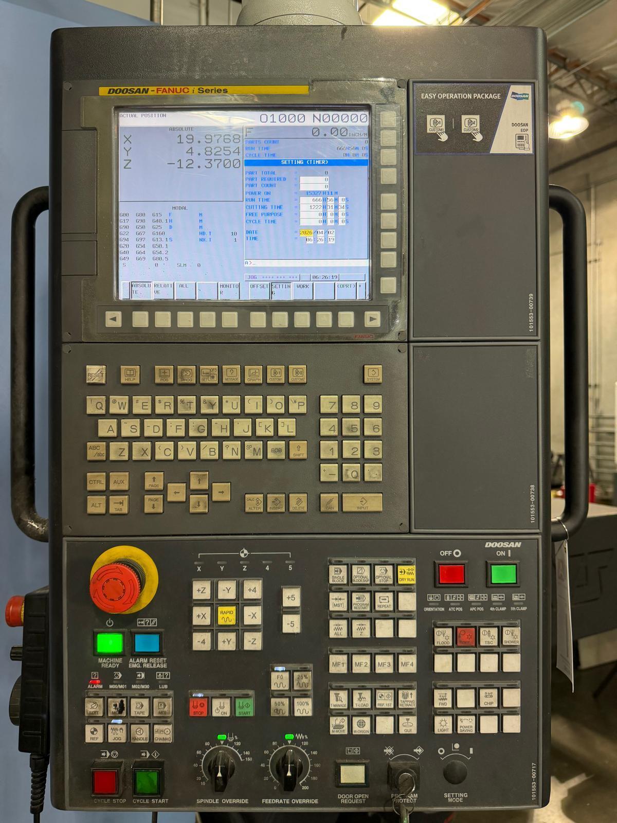 Daewoo Doosan #DNM-750II, CNC vertical machining center, 30 automatic tool changer, 64.2" X, 30" Y, 25.6" Z - Image 5