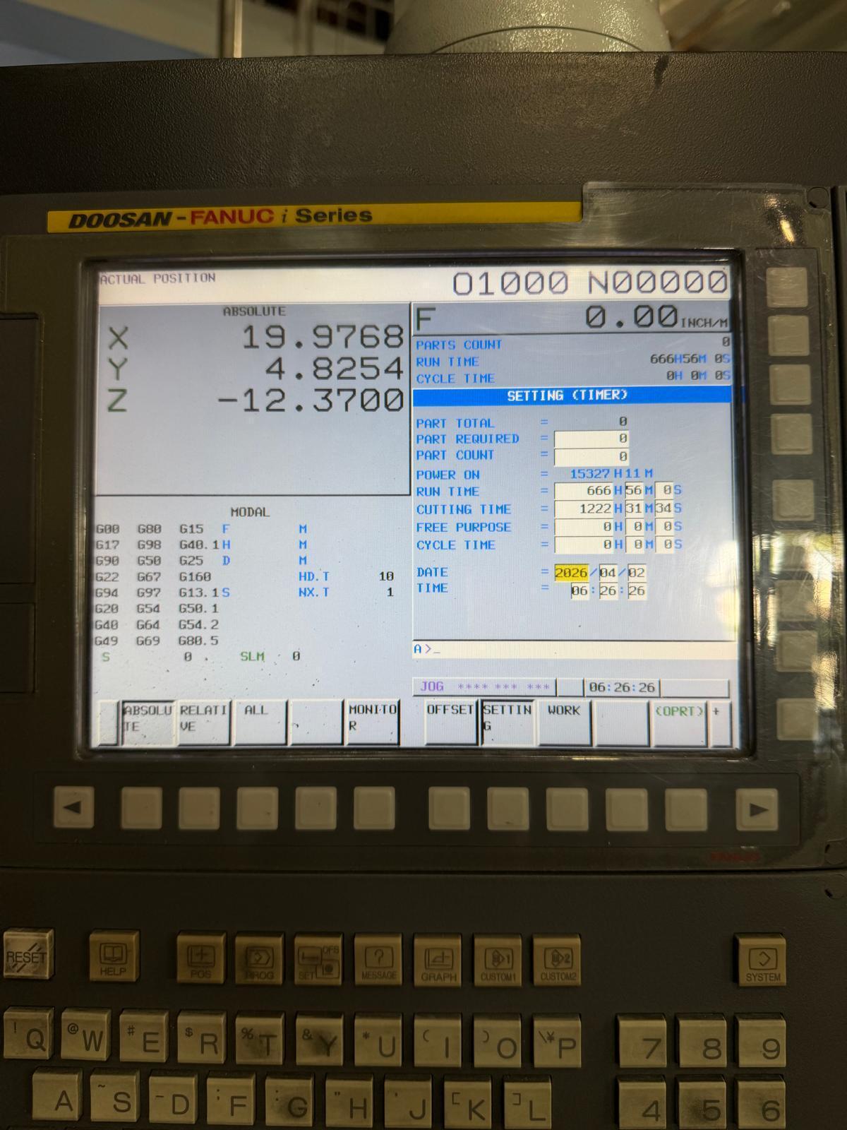 Daewoo Doosan #DNM-750II, CNC vertical machining center, 30 automatic tool changer, 64.2" X, 30" Y, 25.6" Z - Image 6