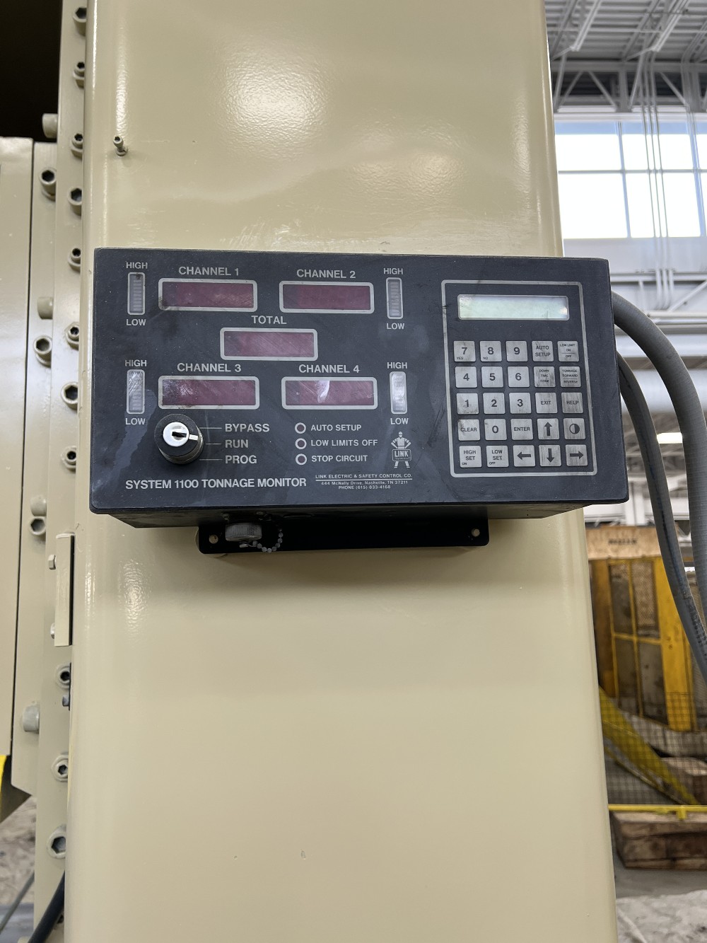 250 Ton, Stamtec #S2-250, straight side double crank press, 9.8" stroke, 22" die height, 5.9" slide adj., 72" - Image 7