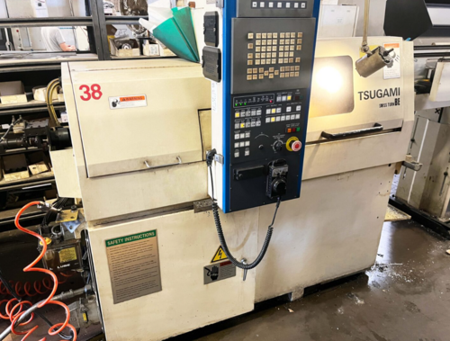 Tsugami #BE18, CNC Swiss type turning center, Fanuc Series 32i, Edge barfeeder, .709" bar capacity, 2006 - Image 7