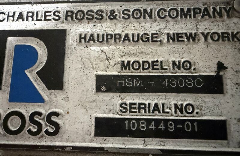 Ross #HSM-430SC, Inline High Shear Mixer, 3" liquid inlet/outlet, 2.5" powder inlet, 30 HP @ 1760 RPM - Image 10
