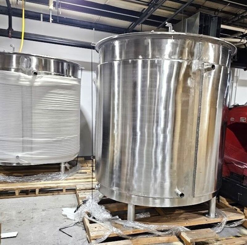1000 gallon MXD Process, Stainless Steel Jacketed Tank, 78" diameter x 70" tall, (2 available) - Image 1