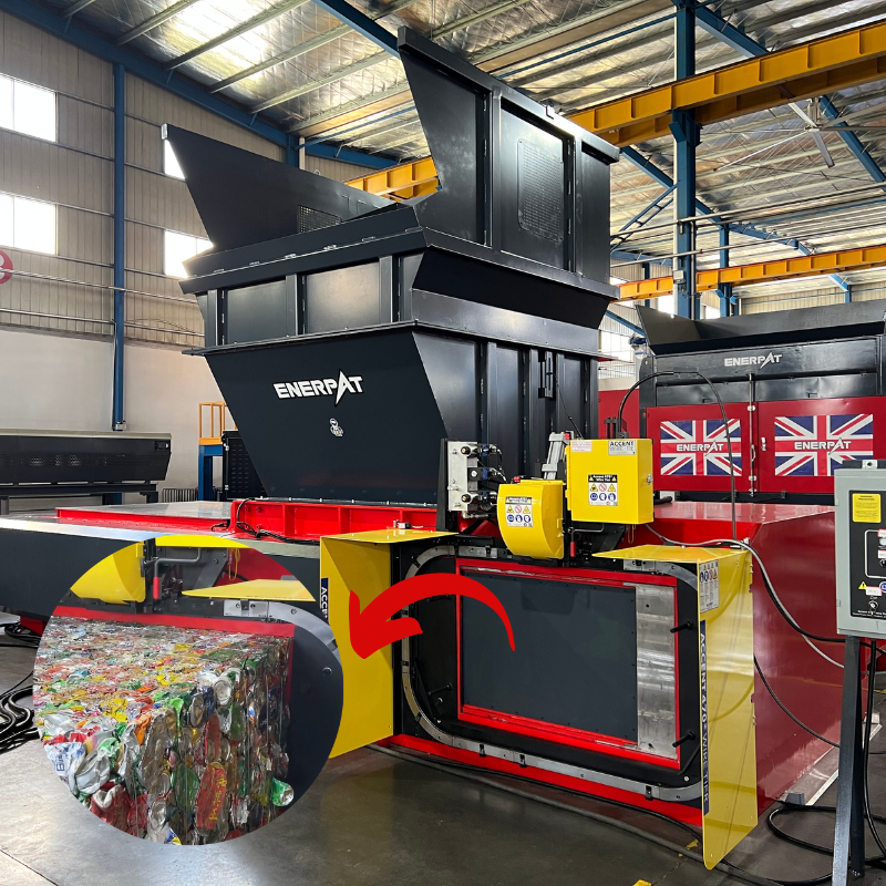Enerpat, Automatic Two Ram Baler, 62" L x 46.46" width x 30.71" H bale, 74 HPfor Aluminum cans, Plastic - Image 1