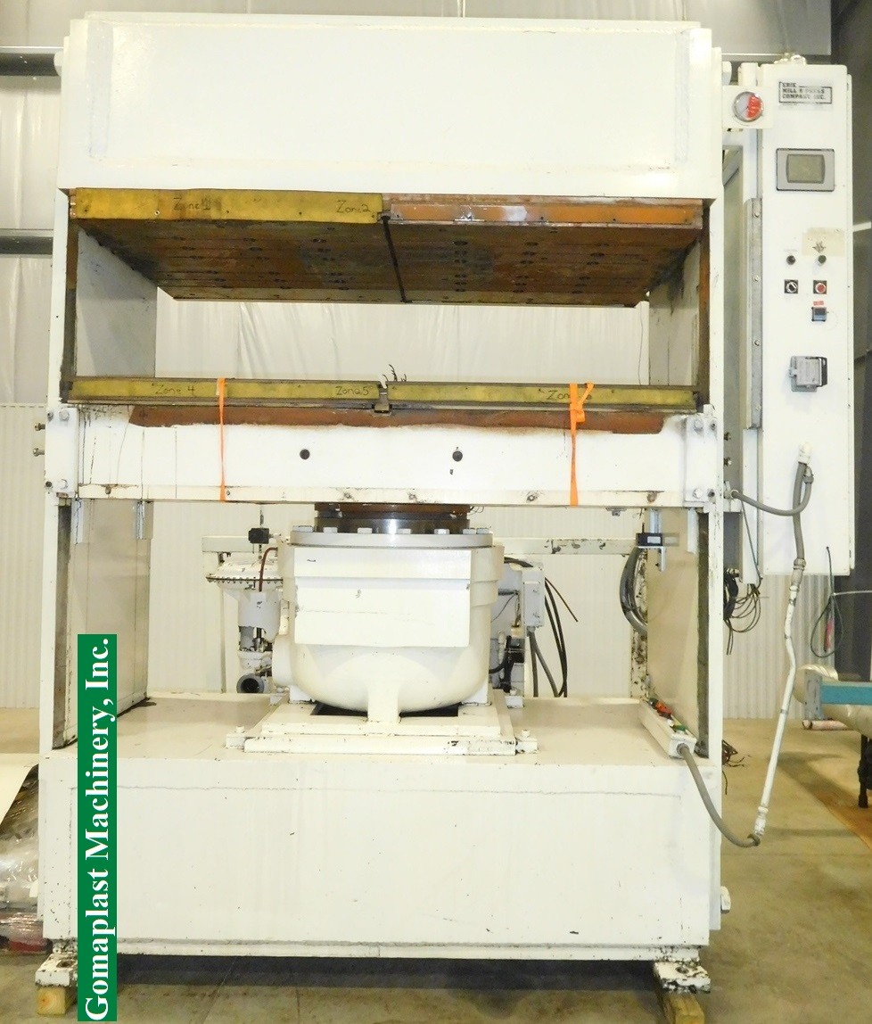Eemco Press, 84" x 44" 3-zone electric platens, 16 stroke, 21" DL, Allen Bradley PLC and HMI, 2008 - Image 2