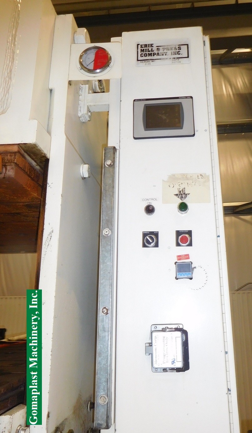 Eemco Press, 84" x 44" 3-zone electric platens, 16 stroke, 21" DL, Allen Bradley PLC and HMI, 2008 - Image 8