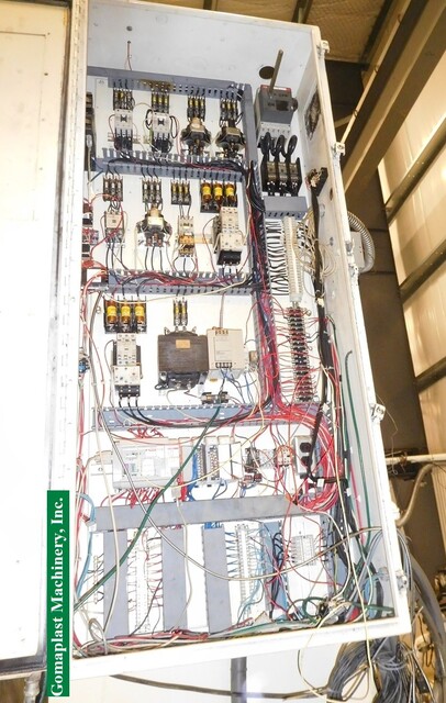 Eemco Press, 84" x 44" 3-zone electric platens, 16 stroke, 21" DL, Allen Bradley PLC and HMI, 2008 - Image 9