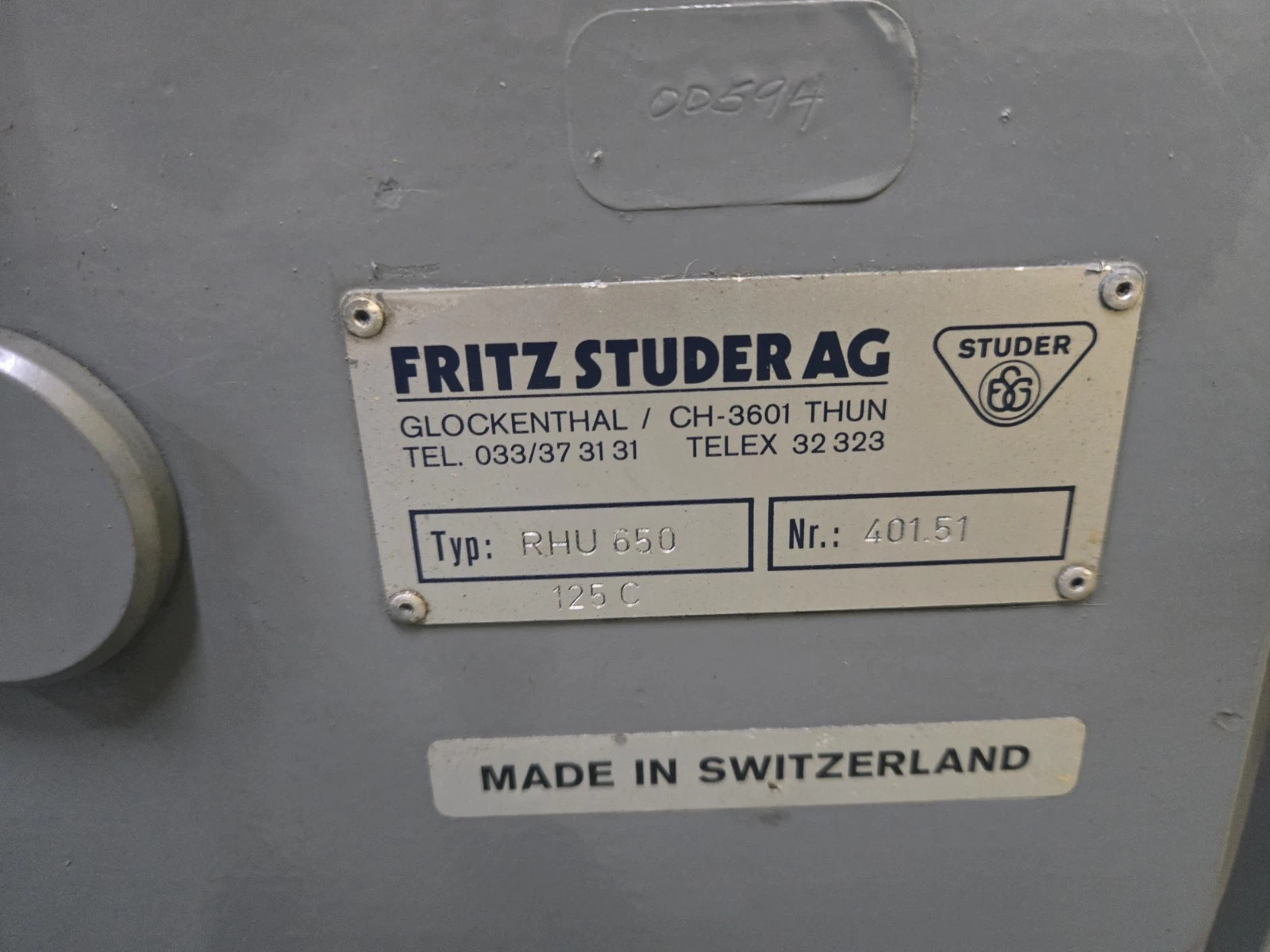 Studer #RHU-650-125C, Universal Cylindrical Grinder - Image 4