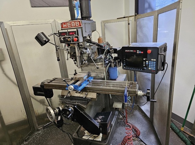 Webb #3VKF, 2-axis CNC Vertical Mill, 32" x14" x15" travel, 22" stroke, 3 HP, 10" x50" table, Prototrak SM - Image 1