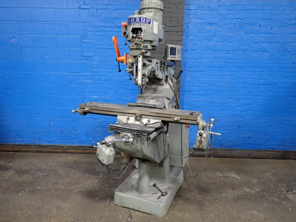 Sharp #LMV-50/DVS, Vertical Mill, 50" x 9" table, 1720 RPM, 3 HP, Acu-rite Control, 2007 - Image 1
