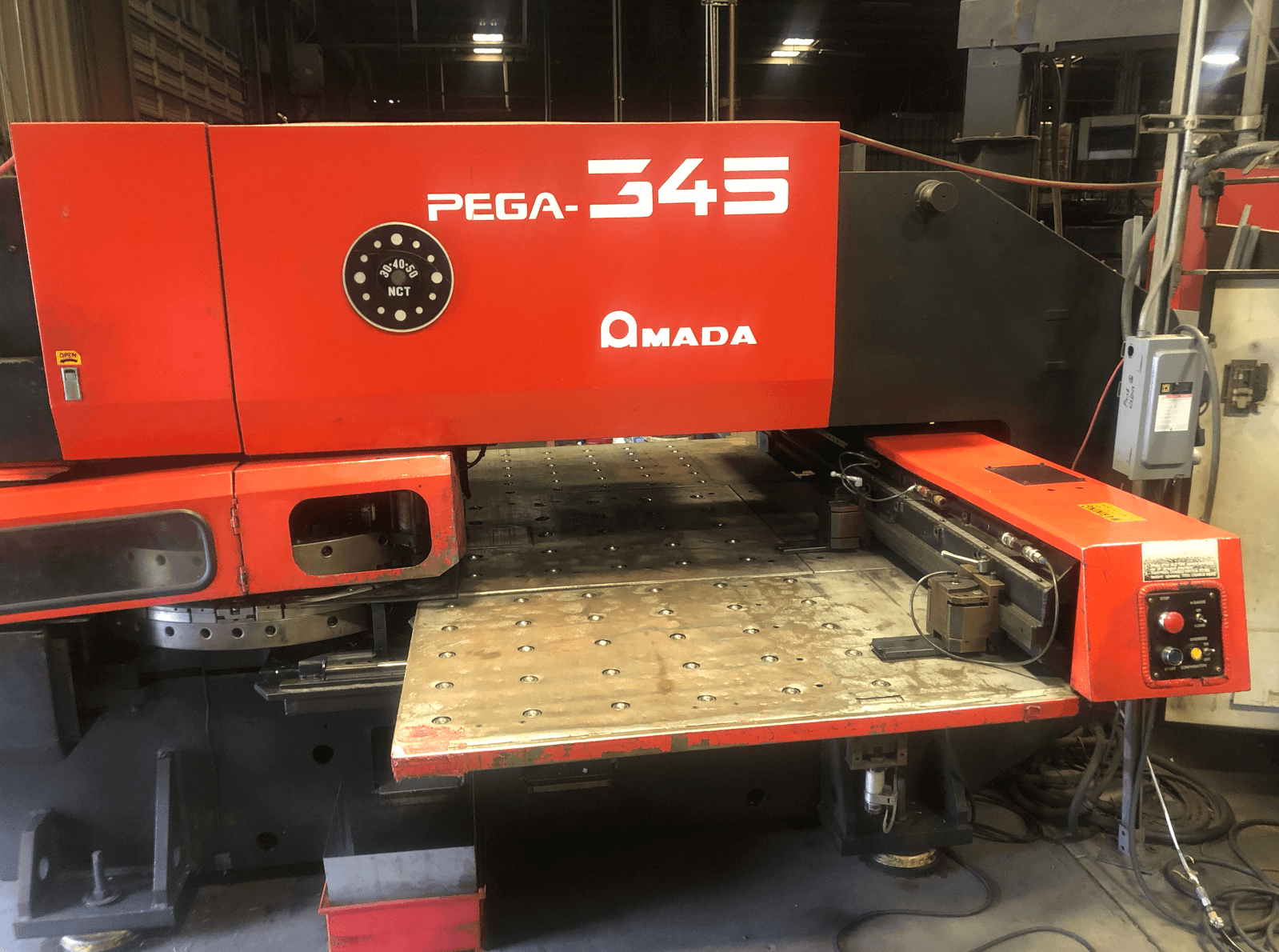33 Ton, Amada #Pega-345-Queen, CNC turret punch, 40" x100" sheet, 58 station, 2 automatic index, Amadan 04PC - Image 1