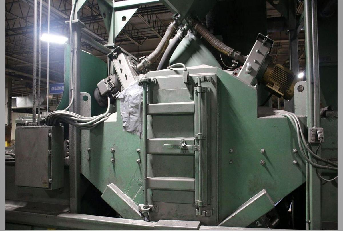 Goff #WM27.5-4-40, Through-Feed Wheel Blast Machine, 24" wide wire mesh belt system, (4) 10 HP wheels, 460 - Image 7