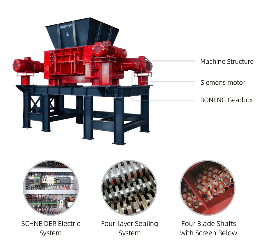 Enerpat #MSC-E1300, Industrial shredder, Four-Shaft/quad Shredder, Heavy Duty for E-Waste & Metal, Never Used - Image 8