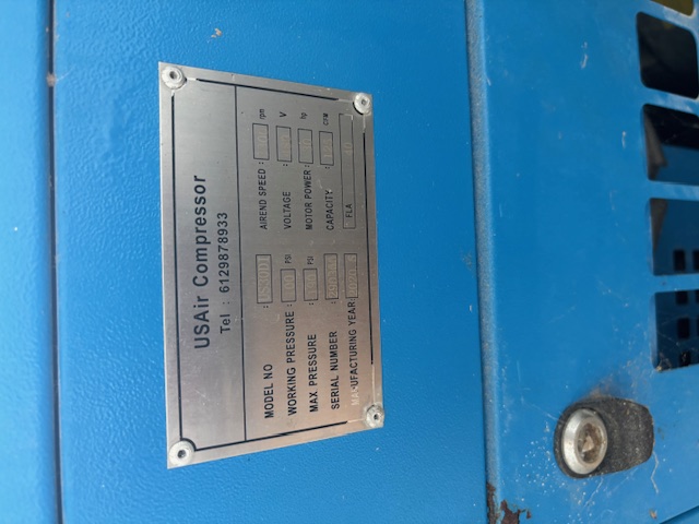 125 cfm, U.S. Motors Air #US-30DI, Compressor, 30 HP, 2020 - Image 10