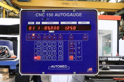 140 Ton, Wysong #MTH-140-144, hydraulic press brake, 12' overall, 120" between housing, 8" stroke - Image 7