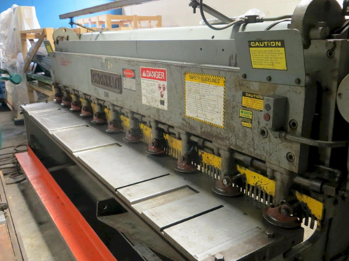 10 gauge x 10' Cincinnati #1010, mechanical power shear, 5 HP, 65 SPM, 24" Back Gauge - Image 3
