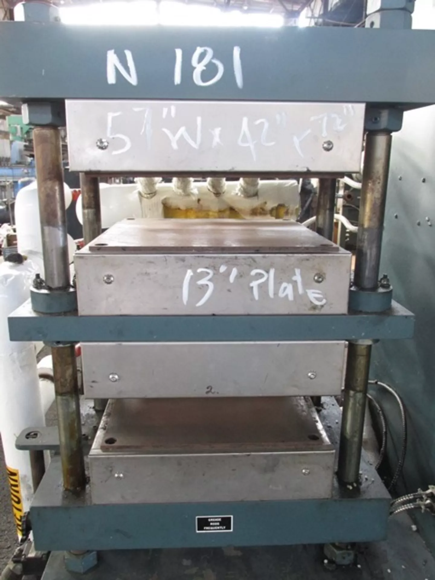 30 Ton, Wabash #30-1212-4STMBX, 4-Post Hydraulic Lab Press, 12" x 12" steam heated/water cooled platens - Image 1