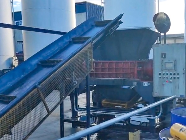 Enerpat #MSB-ETY1600, dual-shaft tire shredder, 3 TPH Complete Tire Shredding Line, Wire Separator, 15mm - Image 2