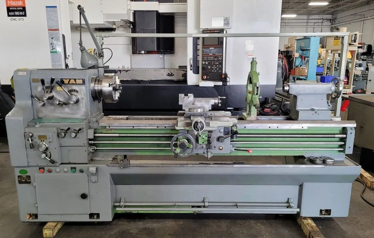 22" x 60" Yam #1500H, heavy duty geared engine lathe, 10" 4-jaw chuck, 2.3" bore, 10 HP, 1500 RPM, tailstock - Image 1