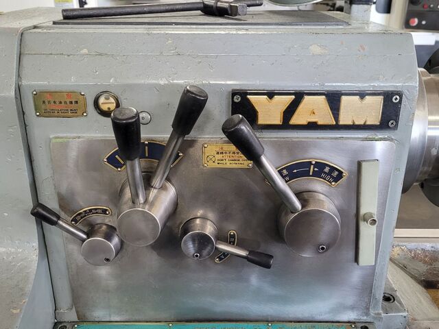 22" x 60" Yam #1500H, heavy duty geared engine lathe, 10" 4-jaw chuck, 2.3" bore, 10 HP, 1500 RPM, tailstock - Image 6