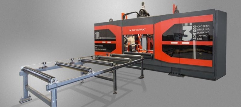 Akyapak #3ADM-1200, CNC Beam Drilling Line, 3-Spindle - Image 1