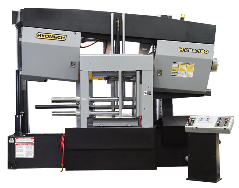 24" x 28" Hydmech #H-28A-120, Automatic Horizontal Long Bar Feed Band Saw, 2" x 300" Blade, 120" Bar Feed - Image 1