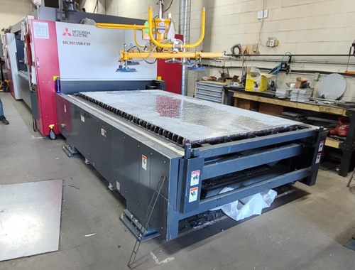 Mitsubishi #3015-SR-F, Laser Cutter, 60" width x 120" L Sheet Size, 2000 IPM, 3 kW Power, 2020 - Image 1