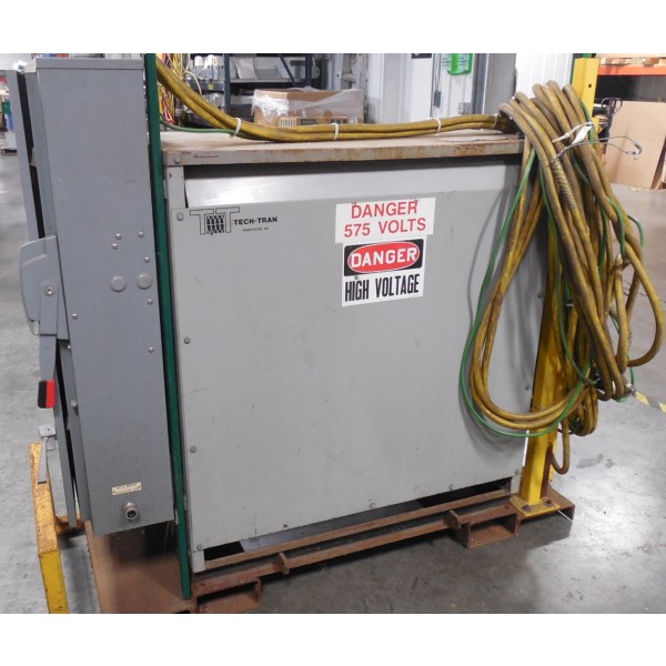 395 KVA 483/437 Delta Primary, 397 Delta Secondary, Dry type transformer, tested, used - Image 3