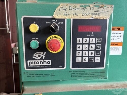 1/4" x 10' Piranha #1/4-10, Power Squaring Shear, 36" Back Gauge, 15 HP - Image 2
