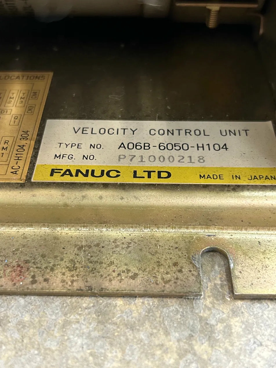 Fanuc Velocity Control Unit A06B-6050-H104 m00612 - Image 4