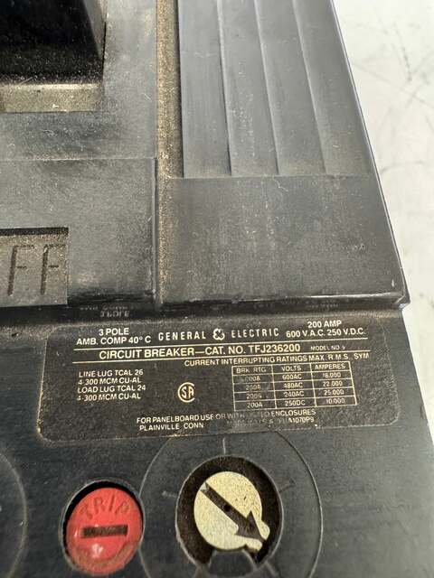 General Electric Circuit Breaker TFJ236200 600 VAC - Image 3