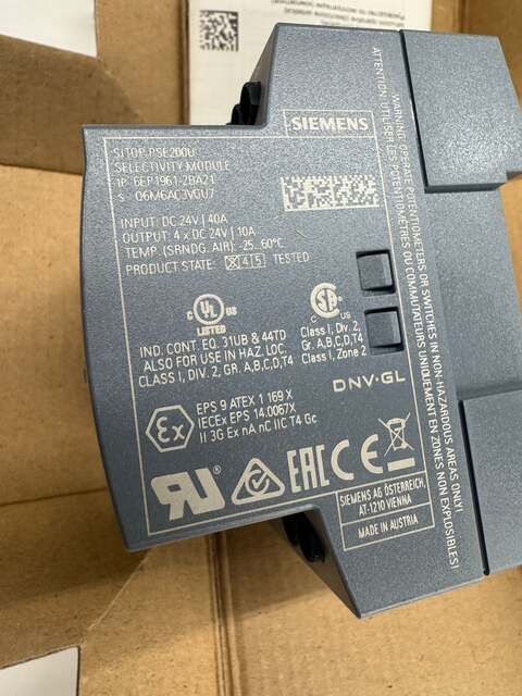 Siemens Selectivity Module 6EP1961-2BA21 24 VDC m01111 - Image 2