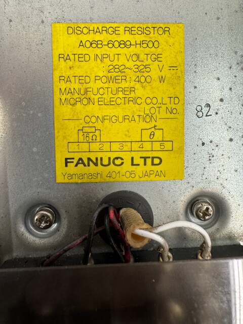 Fanuc LTD Discharge Resistor A06B-6089-H500 282-325 V - Image 3