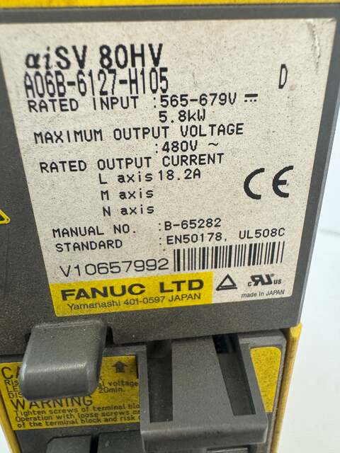 FANUC A06B-6127-H105 iSV-80HV Servo Drive - Image 5