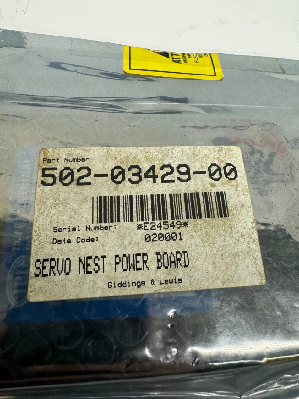 Giddings & Lewis and Lewis Servo Nest Power Board 502-03429-00 - Image 3