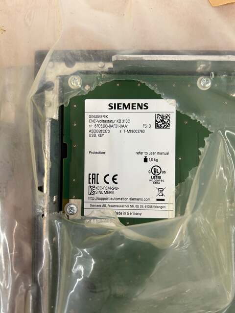 Siemens SINUMERIK KB 310C CNC Operator Panel (6FC5203-0AF21-0AA1) - Image 3