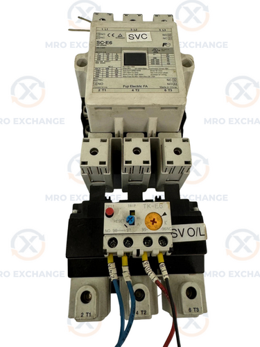 Fuji Electric FA Magnetic Contactor Assembly SE125AA SC-E6 with TK-E6 85-125A 600 VAC Thermal Overload Relay - Image 1