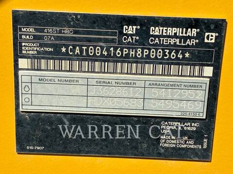 Cat 416 AE4, Backhoe Loader, 3551 hours, S/N: H8P00364, 2021 - Image 6