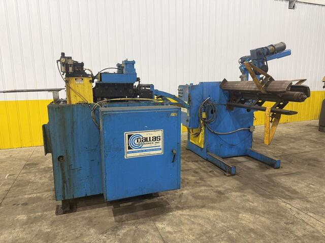 12000 lb. Dallas #DPR-12000-48, coil reel uncoiler & feeder straightener feed line, 24" x .090", 48" wide - Image 3