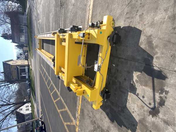 10 Ton, Cranetech, overehead bridge crane, 36.4' span, 45" spread, dual drive motors, built for NASA - Image 2