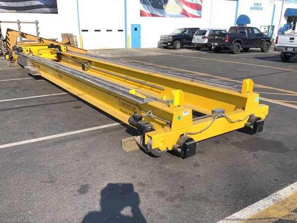 10 Ton, Cranetech, overehead bridge crane, 36.4' span, 45" spread, dual drive motors, built for NASA - Image 4