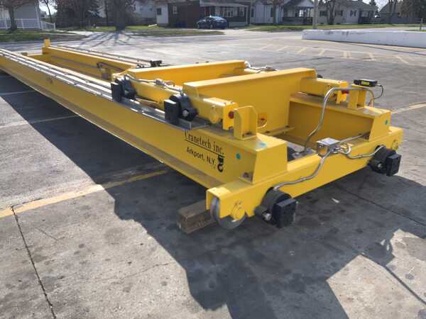 10 Ton, Cranetech, overehead bridge crane, 36.4' span, 45" spread, dual drive motors, built for NASA - Image 7