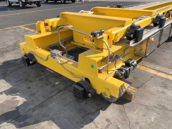10 Ton, Cranetech, overehead bridge crane, 36.4' span, 45" spread, dual drive motors, built for NASA - Image 8