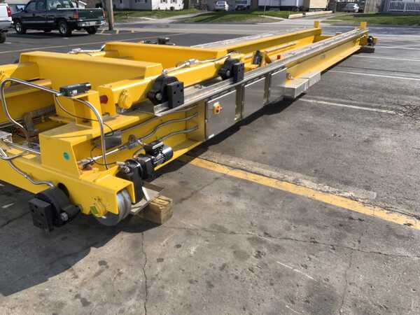 10 Ton, Cranetech, overehead bridge crane, 36.4' span, 45" spread, dual drive motors, built for NASA - Image 9