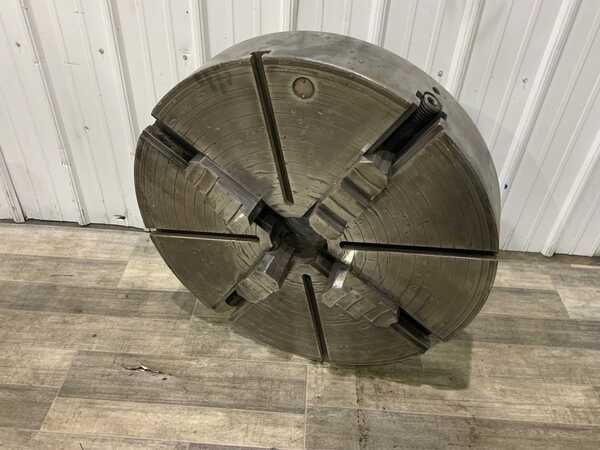 32" 4-Jaw chuck with L3 back, 6" chuck thickness, 5-1/4" hole thru chuck - Image 8