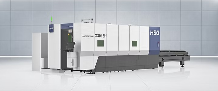 HSG #G3015H-20, dual table fiber laser, 20000 watts, 5' x10'tbl., 657 FPM, chiller, dust collector - Image 1